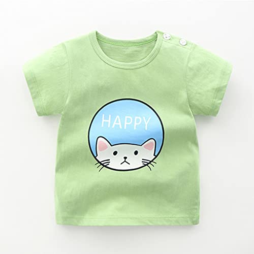 Camiseta para Niñas Niños Pack de 3 T-Shirt Manga Corta Algodón Dibujos Animados Impresión Bebé Tops Trajes de Verano