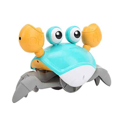 Cangrejo de Juguete para Gatear, 20-30 min de Funcionamiento Continuo Evitar obstáculos automáticos Crawling Crab Toy USB