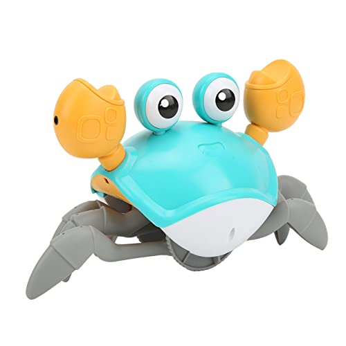 Cangrejo de Juguete para Gatear, 20-30 min de Funcionamiento Continuo Evitar obstáculos automáticos Crawling Crab Toy USB