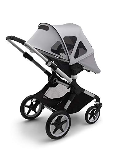 Capota ventilada Bugaboo Fox 2 - Capota extensible con protección solar UPF y paneles de malla ventilados, también compatible con el Fox y Cameleon3 (gris niebla)