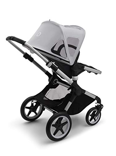 Capota ventilada Bugaboo Fox 2 - Capota extensible con protección solar UPF y paneles de malla ventilados, también compatible con el Fox y Cameleon3 (gris niebla)