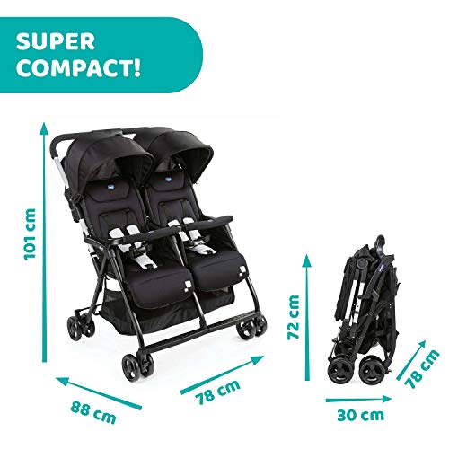 Chicco Ohlala Twin - Silla de paseo doble ultraligera