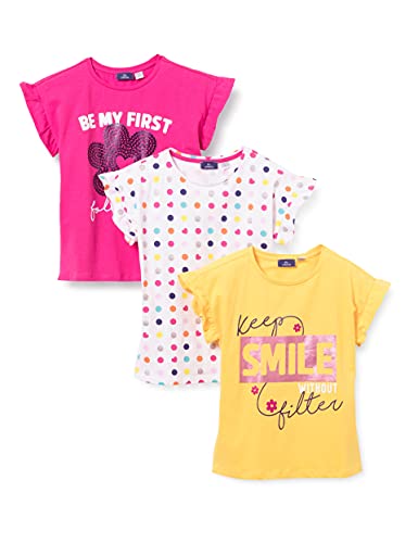 Chicco Set 3 PZ T.Shirt Manica Corta Conjunto de Playeras para bebs y Nios pequeos, Multicolor, 4 Años (Pack de 3) Niñas