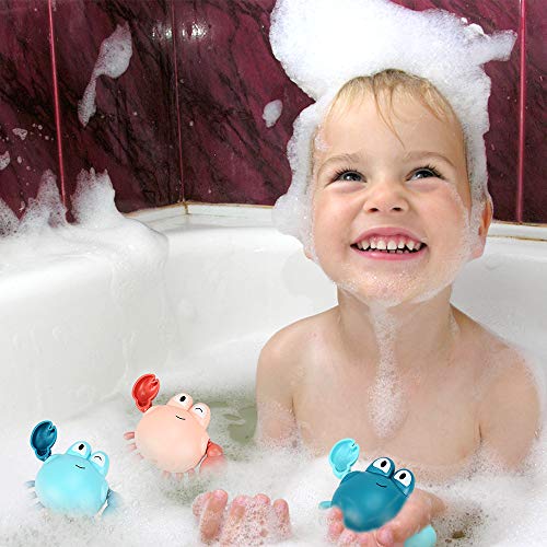 CHMMY Juguetes Baño Bebe Niños Juguete de Baño Cangrejo Juguetes Bañera Juguetes Piscina Animal Juguete Juguetes de Agua Cuerda para Bebe Niños Niñas 1 2 3 4 años