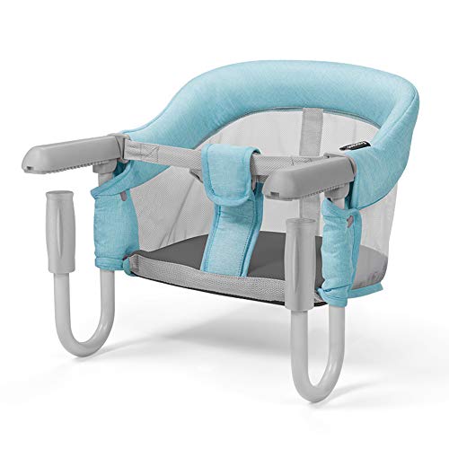 CJY- Cushion Asiento Elevador Portátil, Booster Asiento Plegable Trona En Casa Y De Viaje, Trona Tabla con Bolsa De Transporte, Transpirable del Respaldo Lavable, Apto para 6 Meses A 3 Años De Edad,B