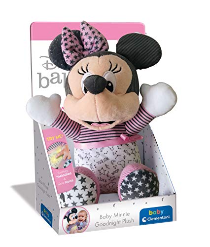 Clementoni - Baby Minnie duerme contigo - peluche bebé interactivo para dormir a partir de 6 meses (17395)