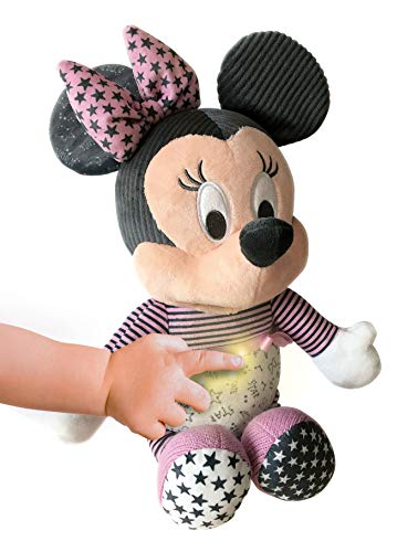 Clementoni - Baby Minnie duerme contigo - peluche bebé interactivo para dormir a partir de 6 meses (17395)