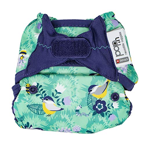 Close Cobertor Pop-in Reutilizable Pañal V2 Bambú Cierre Velcro, Colección Desde El Nacimiento Hasta El Orinal, Round The Garden Unisex, Verde Manzana