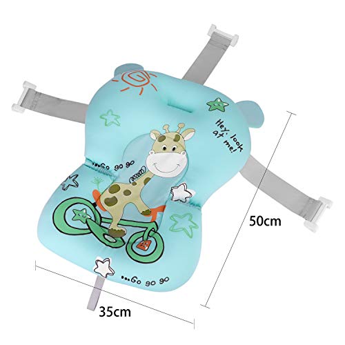 Cojín de baño para bebé recién nacido, antideslizante, soporte para asiento de baño de baño de bebé para ducha plegable, colchón de baño flotante, cojín de baño para recién nacido, 0-12 meses