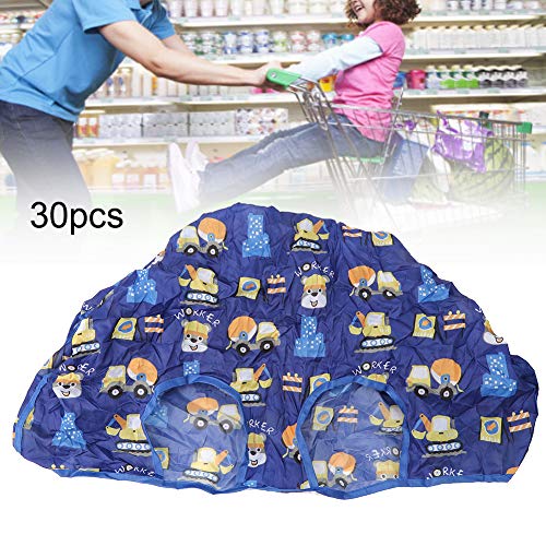 Cojín para carrito de compras 2 en 1 para bebés, fundas ajustables para asientos de carrito de compras de supermercado para bebés, tapete para silla alta para bebés, niños, niños(Azul)