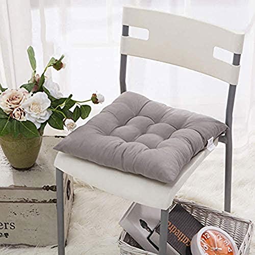 Cojines De Silla, Cojines Cuadrados De Silla De Cordón (4 Piezas) 40 X 40 Cm Suave Extra Cómodo Silla De Comedor Cojines De Asiento De Jardín Cojines De Asiento Patio Muebles De Cocina Sil(Color:gris)