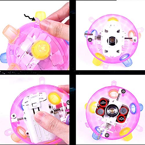 Colorido Flash Music Ball Toy Jumping Ball Cat Dog Chew Juguete eléctrico Dancing Ball Gift Nuevo