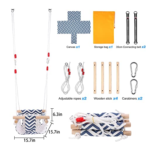 Columpio para bebés con cinturón de seguridad, columpio de madera, para interior y exterior