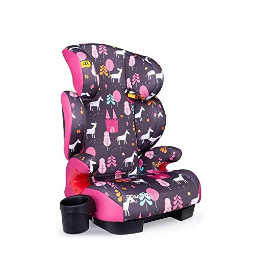 Cosatto Sumo Child Car Seat | Group 2/3, 15-36 kg, 4-12 years, ISOFIT, High Back Booster, 9 Headrest Positions, Reclines (Unicorn Land)