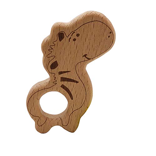 Coskiss Venta al por mayor Beech Wooden Zebra BPA Free Lovely Baby Dentición Juguetes DIY Chupete Clip colgantes Mordedores de madera (Caballo)