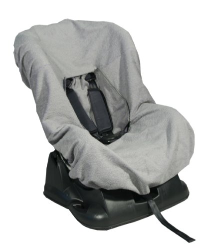 Cover-asiento de coche gris Terrycloth Bebé con Velcro - Adecuado para Grupo 0 y 1 Asientos de coches