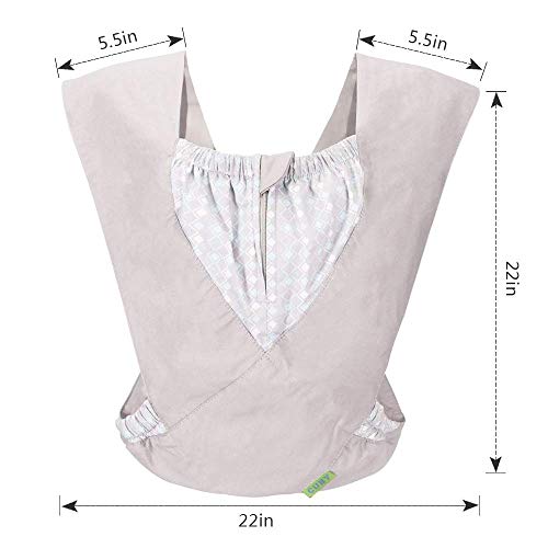 Cuby Best Organic Baby Carrier Cozy Cotton Baby Wrap X-Type Baby Sling Portabebe Ergonomica Kanguru Baby Carrier Calificación (Nuevo Plata)