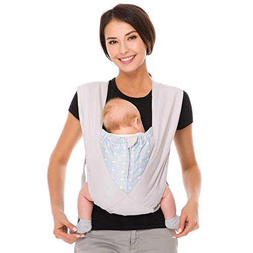 Cuby Best Organic Baby Carrier Cozy Cotton Baby Wrap X-Type Baby Sling Portabebe Ergonomica Kanguru Baby Carrier Calificación (Nuevo Plata)