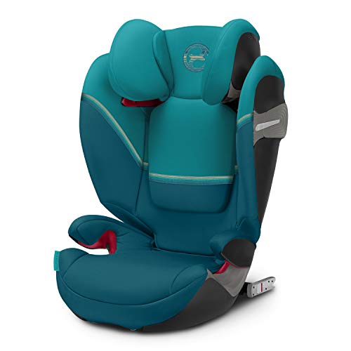 Cybex Gold - Silla de coche Solution S-Fix, para coches con y sin Isofix, Grupo 2/3 (15-36 kg), Desde los 3 hasta los 12 años aprox., Azul (River Blue)