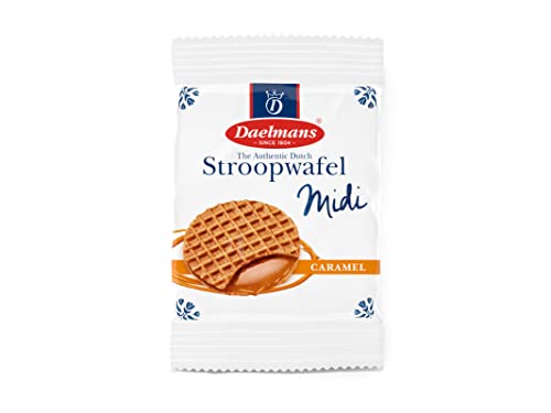 Daelmans Stroopwafels - Midi Caramel Wafers - 150 x 15 gramos en una caja - Auténticos gofres holandeses de caramelo - Stroopwaffels