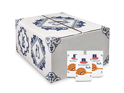 Daelmans Stroopwafels - Midi Caramel Wafers - 150 x 15 gramos en una caja - Auténticos gofres holandeses de caramelo - Stroopwaffels