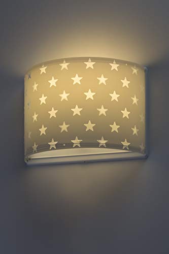 Dalber Lámpara Infantil Aplique Pared Estrellas Stars Gris, 60 W