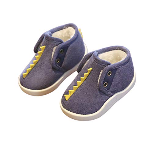 DEBAIJIA Zapatos para Niños 1-4T Bebés Caminata Zapatillas Dibujos Animados Infantil Suela Suave Algodón Antideslizante TPR Material, Azul-23/24 EU (talla fabricante 19)