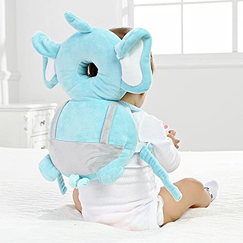 Dibiao La Cabeza del Bebé Cojín Ajustable Mochila Desgaste Niño Elefante Forma Seguridad Protección de La Cabeza Almohada para Bebé Caminantes de Cabeza 7 9* 11. 8In