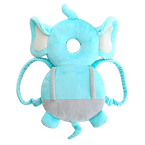 Dibiao La Cabeza del Bebé Cojín Ajustable Mochila Desgaste Niño Elefante Forma Seguridad Protección de La Cabeza Almohada para Bebé Caminantes de Cabeza 7 9* 11. 8In