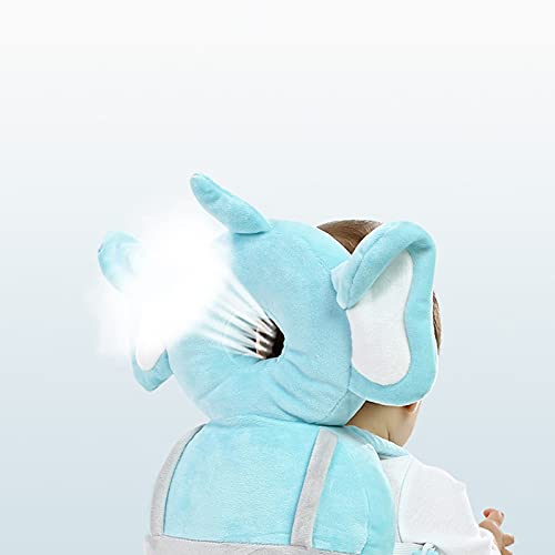 Dibiao La Cabeza del Bebé Cojín Ajustable Mochila Desgaste Niño Elefante Forma Seguridad Protección de La Cabeza Almohada para Bebé Caminantes de Cabeza 7 9* 11. 8In