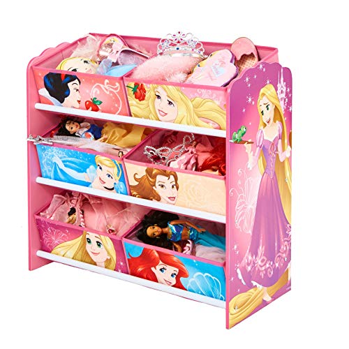 Disney Princeses - Mueble de almacenamiento para habitación infantil con 6 bandejas