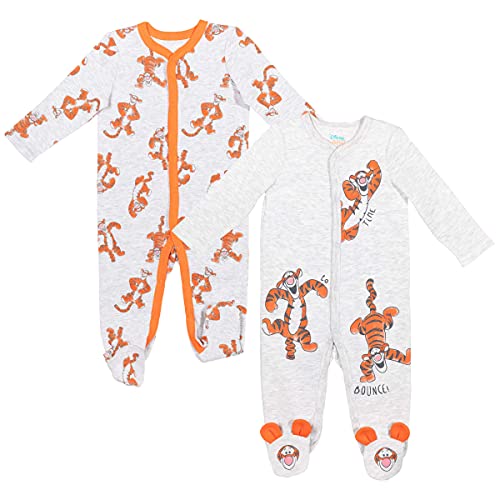 Disney Winnie The Pooh Tigger Baby Boys 2 Pack Sleep N' Play Coverall 3-6 Months