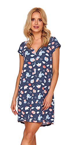 Doctor Nap - Camisón de maternidad para mujer, para hospital, para embarazo y maternidad, azul, S