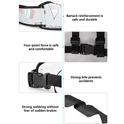 DOOK Multifunción Cinturón Seguridad para Niños Coche Eléctrico Cinturón Seguridad, Ajustable Motocicleta Montar Prueba Caída Arnés/Arnés Infantil