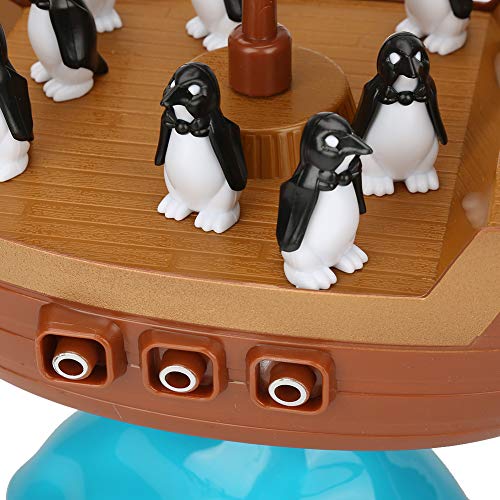 El innovador juego Penguin Balance, juguete de barco pirata de escritorio juguete educativo gira para configurar el juguete interactivo Penguin para niños