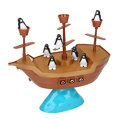 El innovador juego Penguin Balance, juguete de barco pirata de escritorio juguete educativo gira para configurar el juguete interactivo Penguin para niños