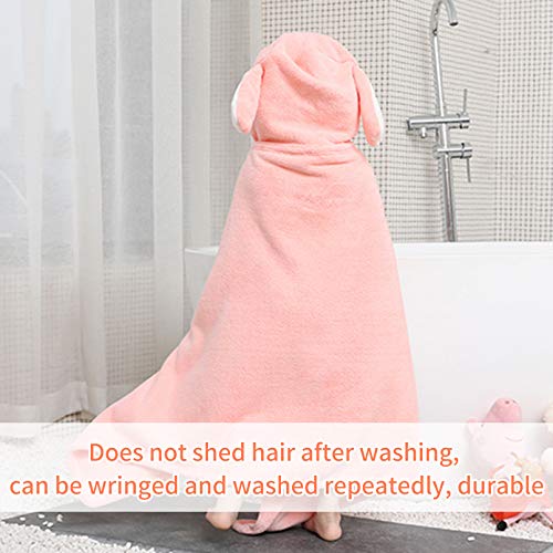 EOZY Bebé Toallas de Baño con Capucha 88x150cm Niños Animal Albornoz Bebe Capa de Baño Vellón de Coral Suaves Absorbentes Toalla Baño Manta Niñas,Size L