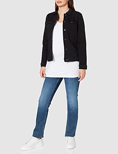 ESPRIT Maternity Jacket Denim LS Chaleco premamá, Negro (Black Dark Wash 940), 36 para Mujer