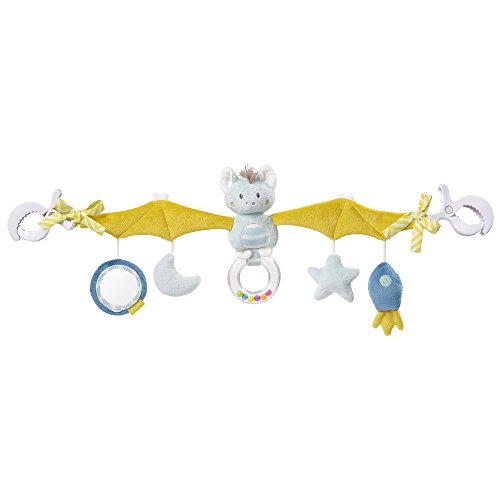 Fehn 065114 - Cadena de murciélago para cochecito de bebé, cadena móvil con simpáticas figuras para bebés y niños pequeños a partir de 0 meses, longitud: 48 cm