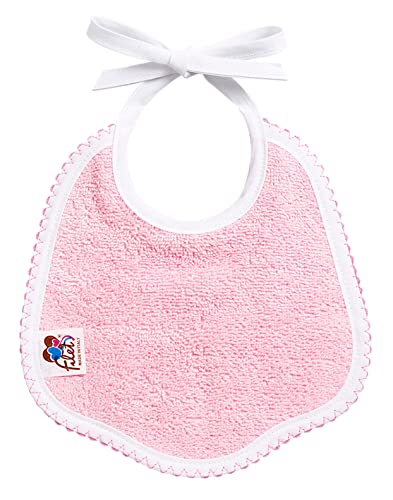 Filet AM664R Babero con Bordado inglés, Rosa, Talla única para Bebés