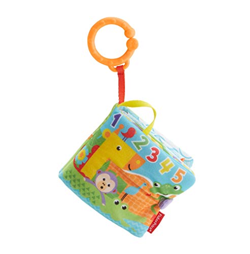 Fisher-Price Libro Activity bebé, Juguete Colgante para bebé recién Nacido (Mattel FGJ40) + - Bloques Infantiles, Juguete Bloques Construcción para Bebé +6 Meses (Mattel FFC84)