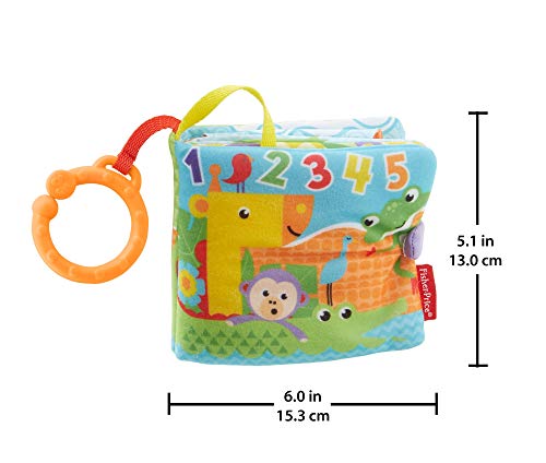 Fisher-Price Libro Activity bebé, Juguete Colgante para bebé recién Nacido (Mattel FGJ40) + Maracas Musicales, Juguete y sonajero para bebé +3 Meses (Mattel BLT33)