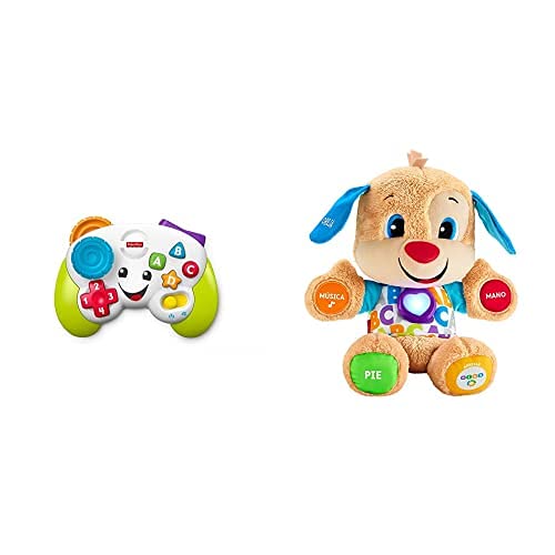 Fisher-Price Mi Primer Mando de Consola (Mattel FWG17) y Perrito Primeros Descubrimientos (Mattel FPM53)