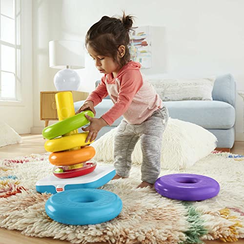 Fisher-Price- Pirámide balanceante gigante, juguete para niños +6 meses, Color surtido (Mattel GJW15)