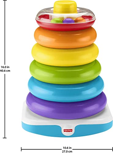 Fisher-Price- Pirámide balanceante gigante, juguete para niños +6 meses, Color surtido (Mattel GJW15)