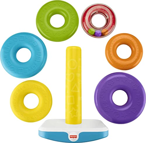 Fisher-Price- Pirámide balanceante gigante, juguete para niños +6 meses, Color surtido (Mattel GJW15)