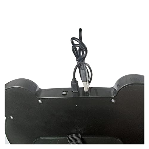 Fit for Coche vista trasera Espejo de gran tamaño Rotatable Coche trasero Asiento trasero espejo bebé espejo for niños Asiento de seguridad Monitor de reposabezas con DIRIGIÓ Luz ( Color : Negro )