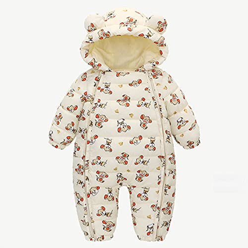 Foxler Traje De Nieve De Una Pieza Para Niños Mamelucos Bebe Niña Invierno Cálido Abrigo con Capucha Niño Ropa Bebe Recien Nacido Niño Primera Puesta Pelele de Nieve Niños Mono Niñas FOXLER1123OX22R