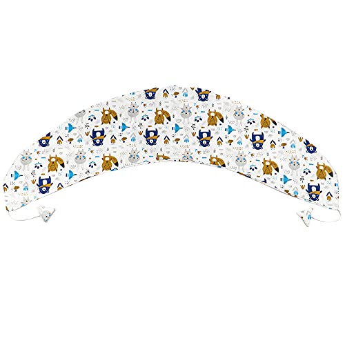 Funda de Almohada de Lactancia Totsy Baby 165 x 70 cm - Funda XXL para Almohada para Dormir de Lado Almohada de Embarazo algodón Animales