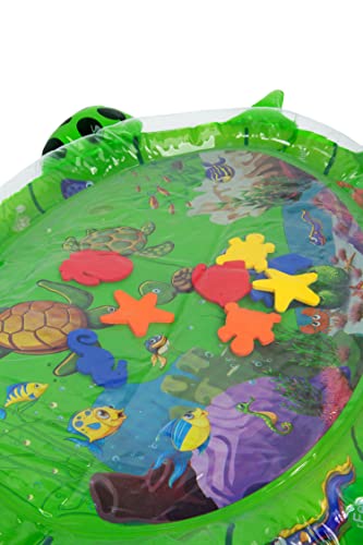 Funky Planet Esterilla inflable para juegos de agua para bebés y niños pequeños, centro de actividades divertido para jugar. Inflatable Water Play Mat